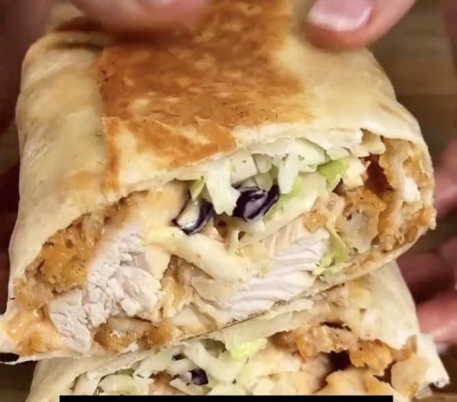 Bang Bang Fried Chicken Burritos 