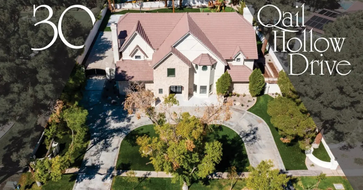 This $2.85M Tudor-Style Gem in Henderson Comes With a Full Pickleball Court