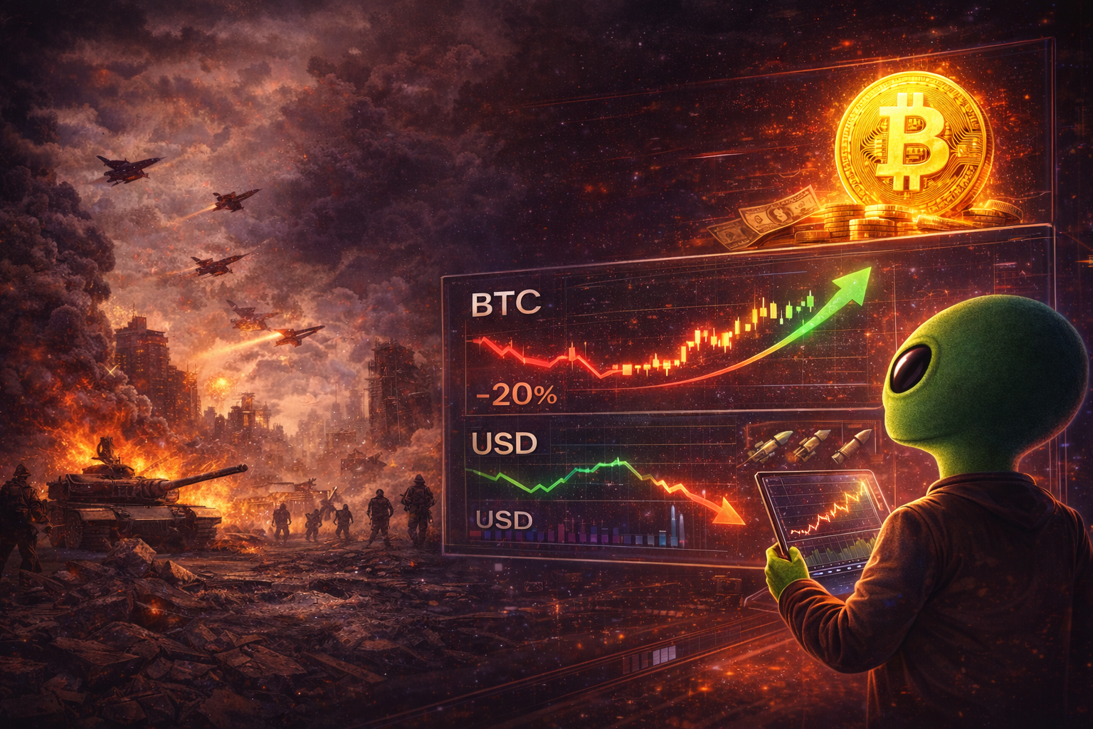 Como o BTC pode ser afetado pela guerr4?