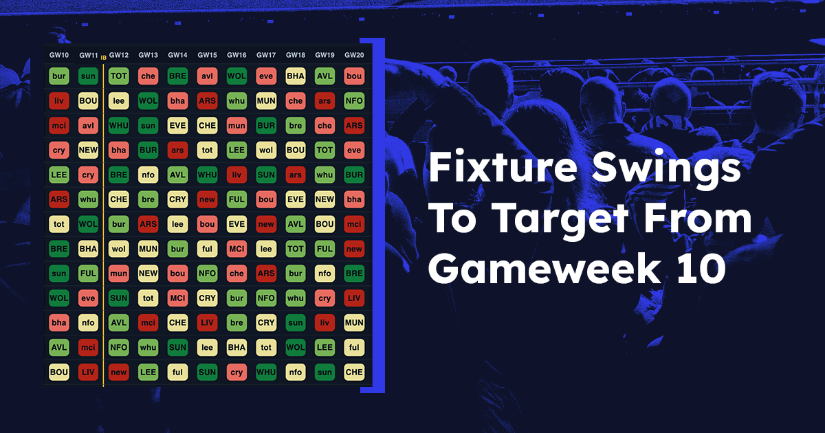 Fixture Swings To Target From FPL Gameweek 10