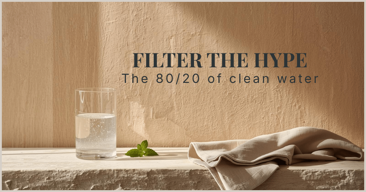 Water Filters Without the Wellness Theater