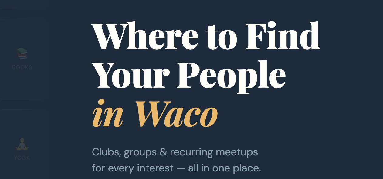 Where To Meet People in Waco?