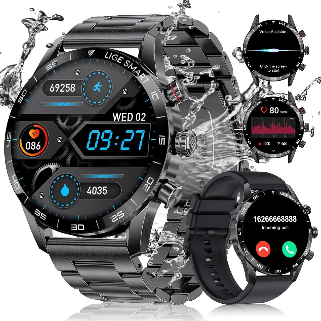 New LIGE Military Smart Watch