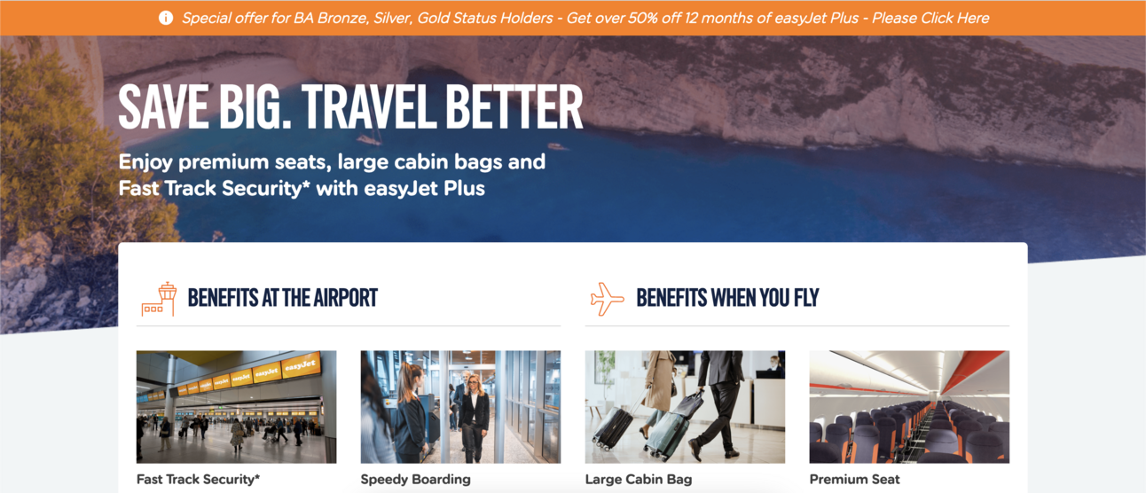 easyJet Plus vs British Airways Club: Is easyJet's Half-Price Offer Worth the Switch?