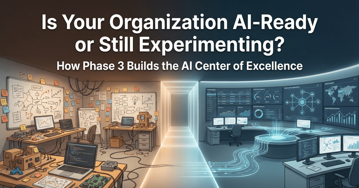 Is Your Organization AI-Ready or Still Experimenting? How Phase 3 Builds the AI Center of Excellence
