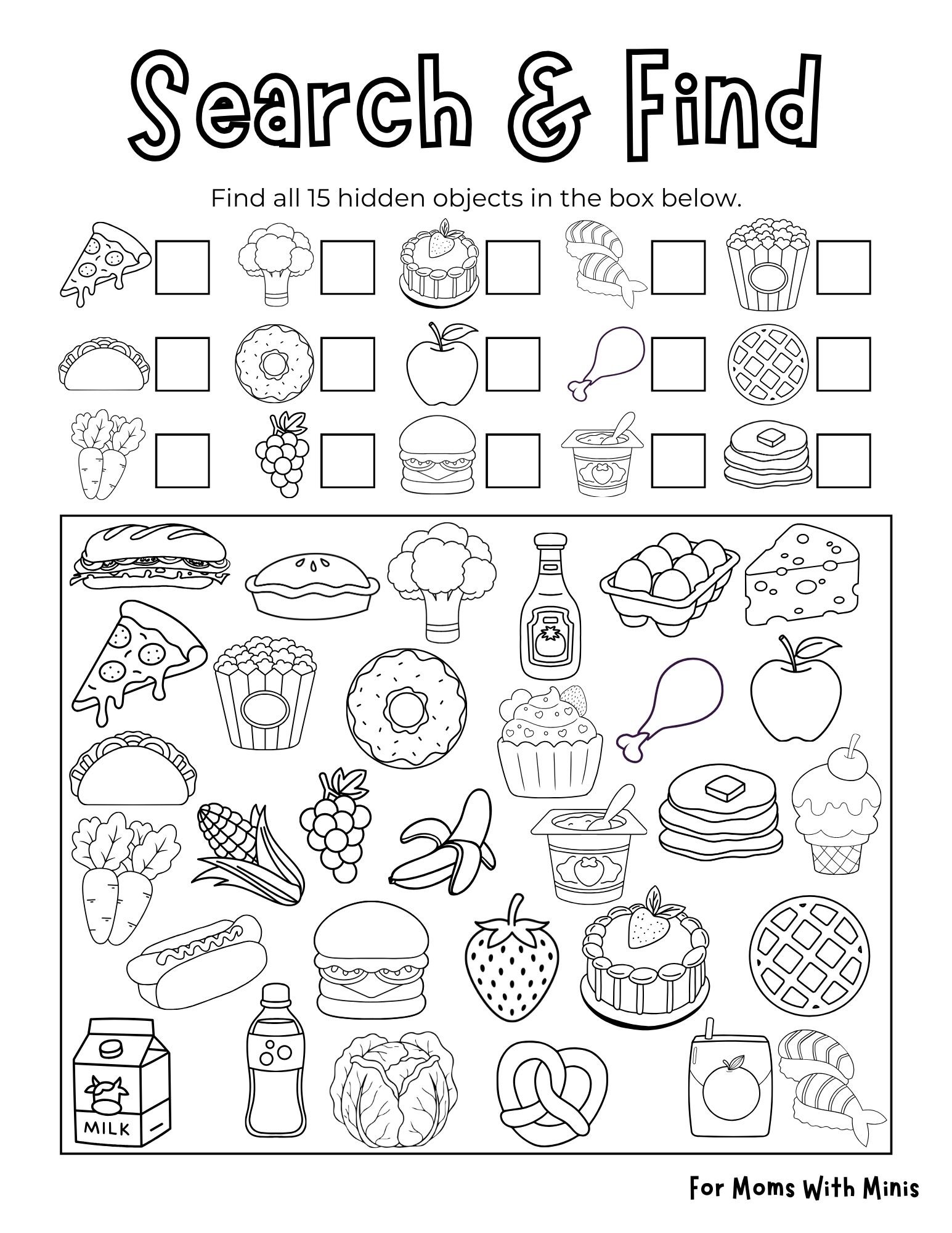 Food Themed Search and Find