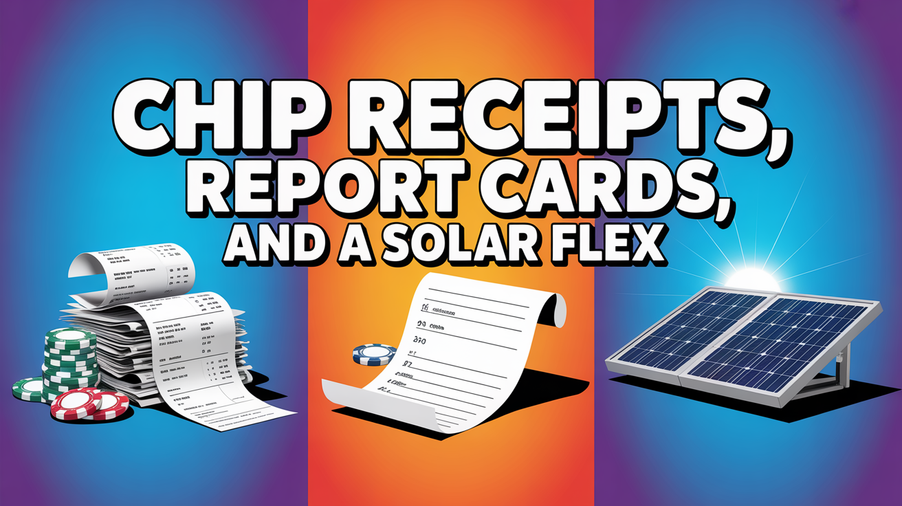 Chip Receipts, Report Cards, and a Solar Flex