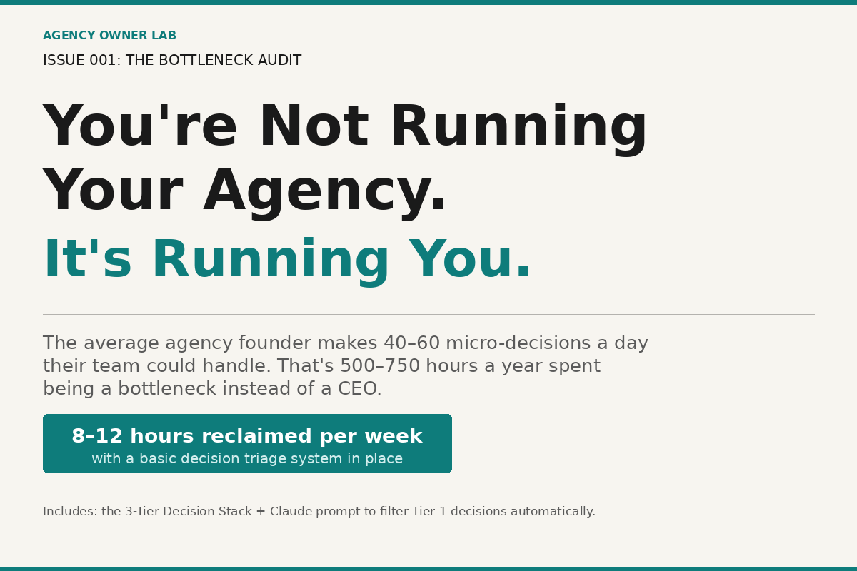 The Agency Operator: Issue 01