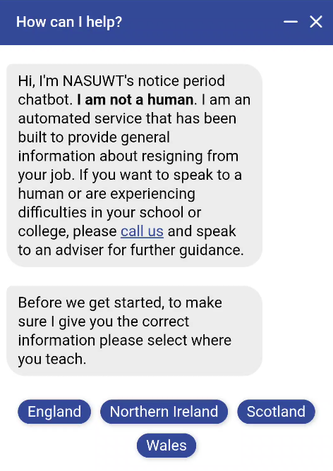 How NASUWT used an AI chatbot to make their knowledge base more accessible to members