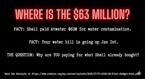 The $63 Million Mystery: Why your water bill is going up (even though Shell paid for it).