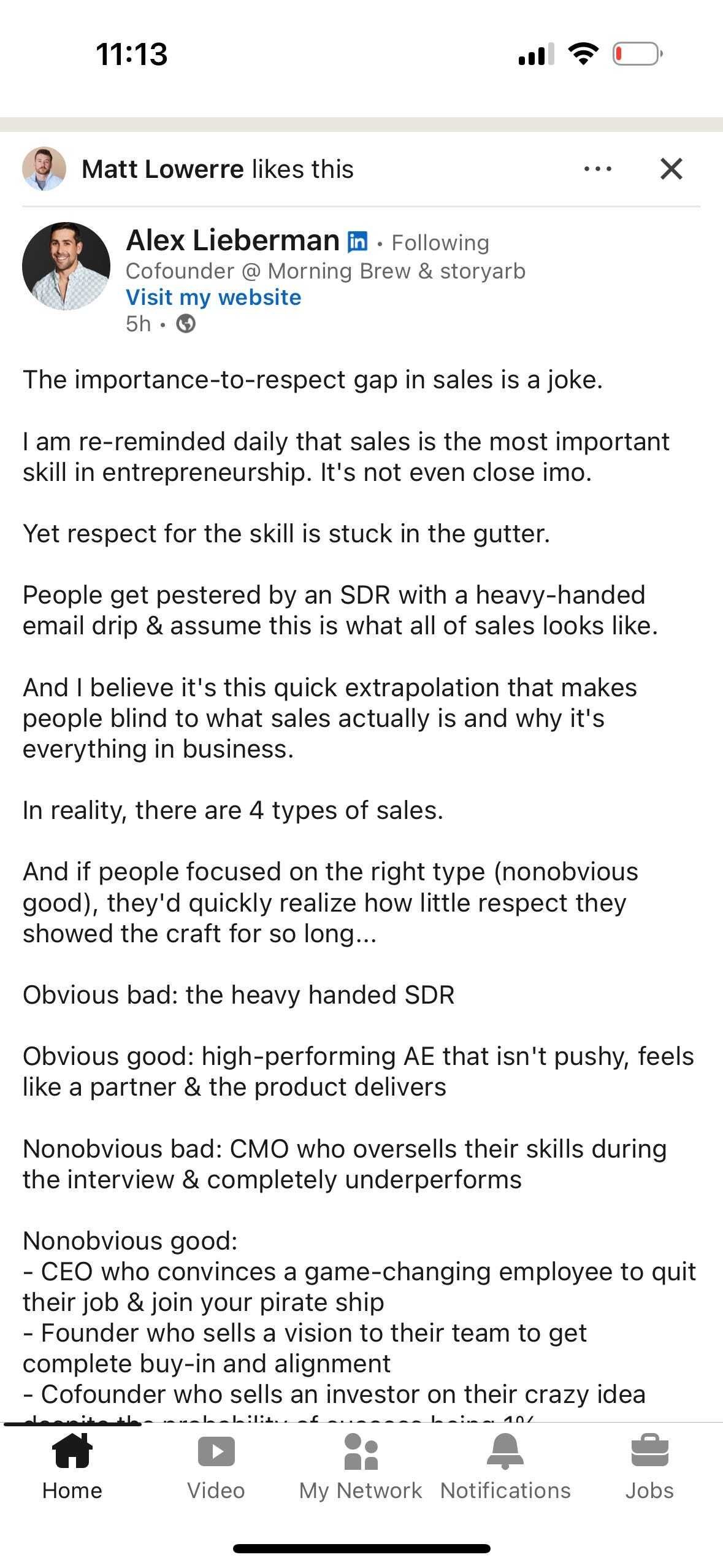 Why does being in "sales" get so much heat?