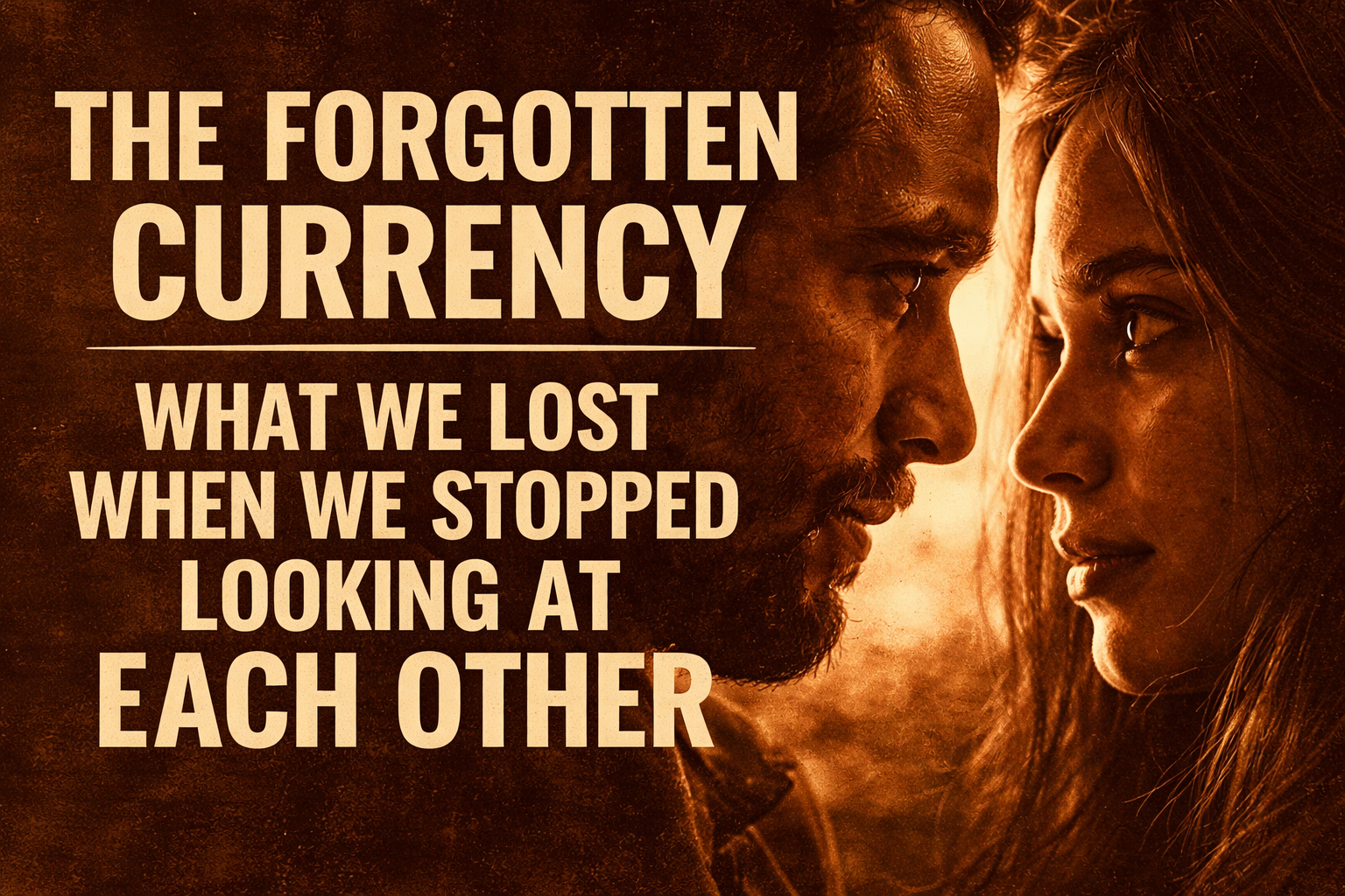 The Forgotten Currency: What We Lost When We Stopped Looking at Each Other