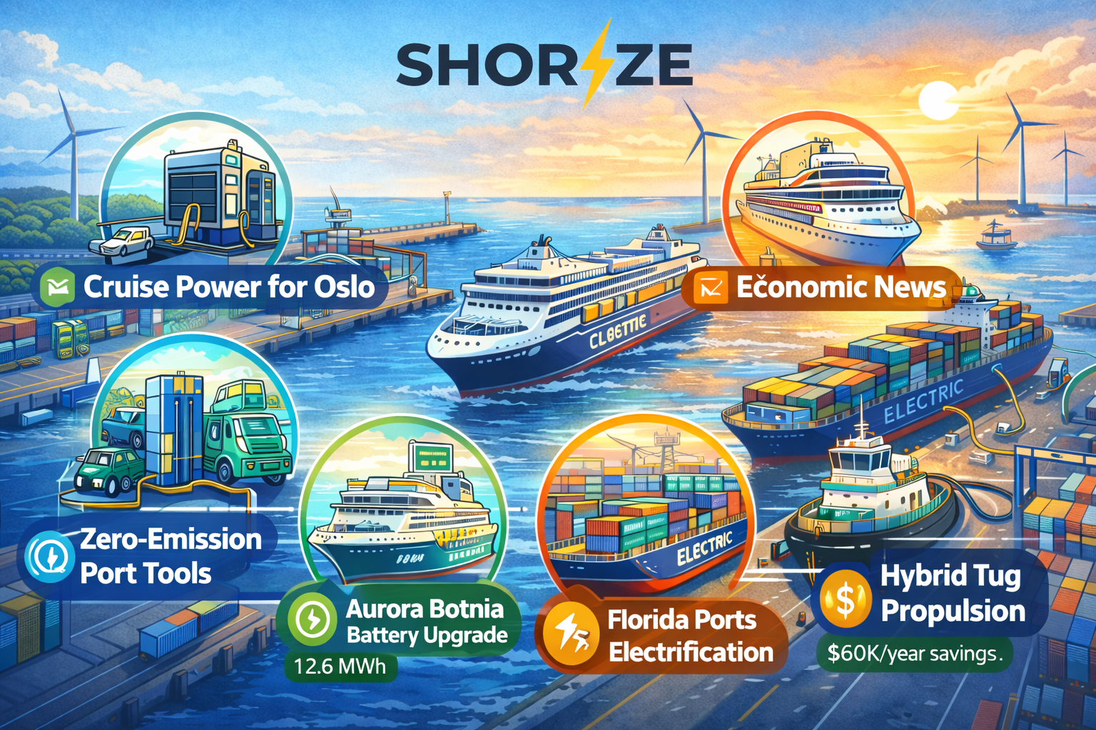 JNPA Marseille mou • Hutchison $40m at Manzanillo • EDF x Florida port electrification • ZEPA zero emission tools • Brim Explorer efficient e-vessels • China amps electric push • Seasats raises $20m • Porsche Frauscher 850 fantom air • Grimaldi's hybrid • Wasaline ropax battery • Shorelink x Oslo Havn • Wartsila electrifies Danish catamaran • Auckland hybrid ferry • Steerprop powers Ostensjo tug • Lehmann marine expands