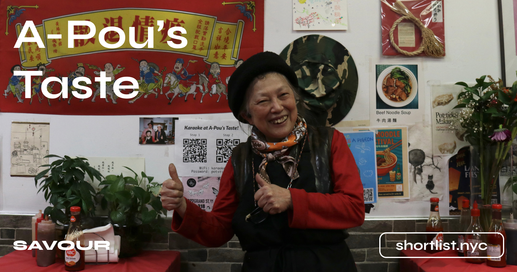 Doris behind A-Pou's Taste