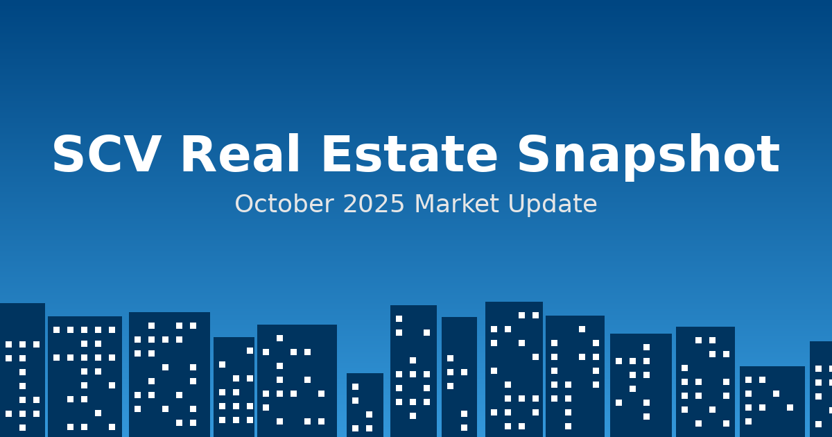 SCV Real Estate Snapshot – October 2025