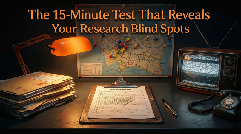 The 15-Minute Test That Reveals Your Research Blind Spots