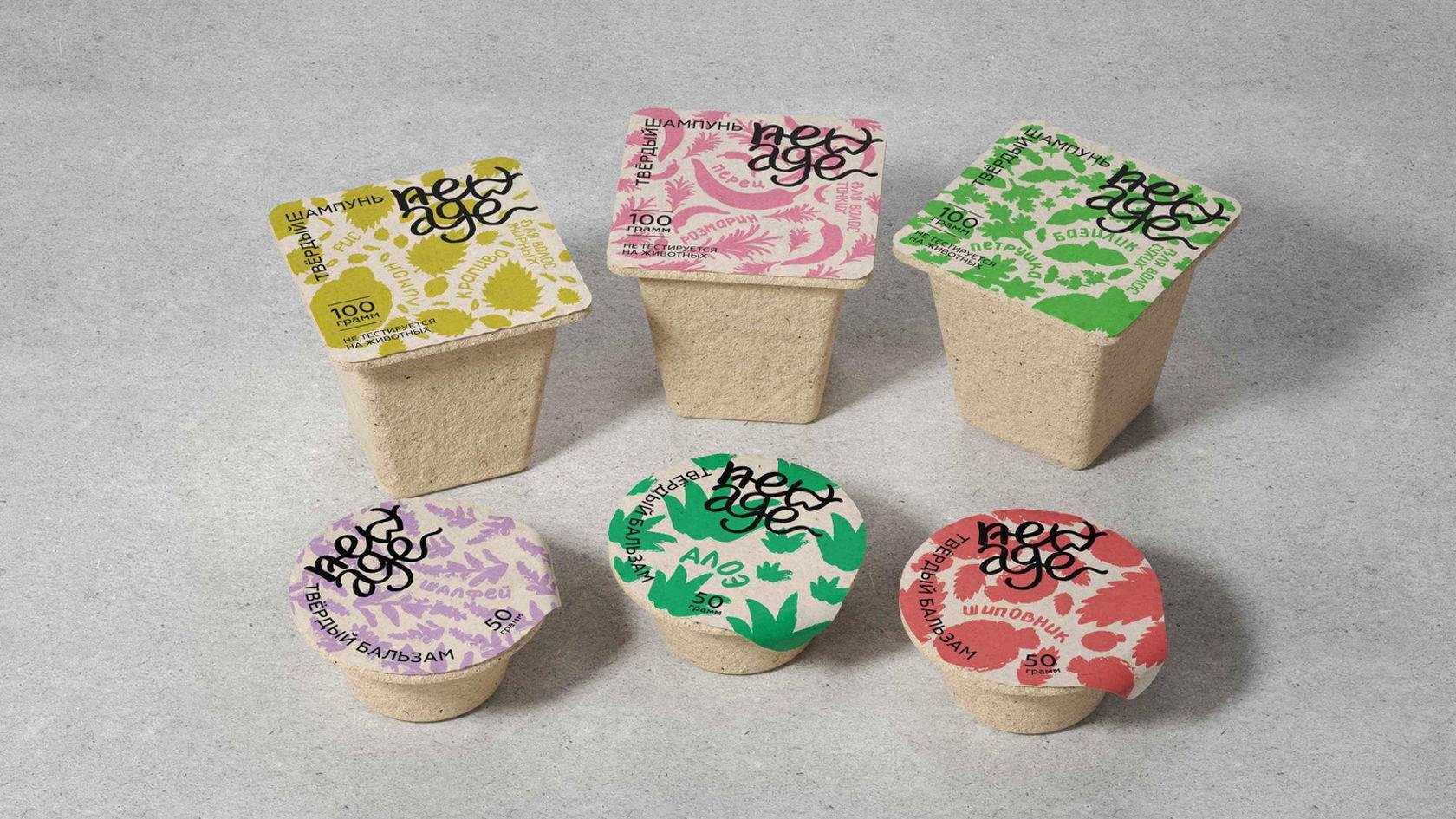 Solid Shampoo Packaged in Recycled Paper