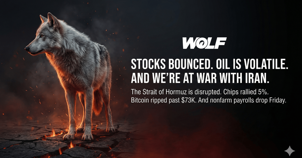 🐺 Stocks Bounced. Oil Is Volatile. And We're at War with Iran.