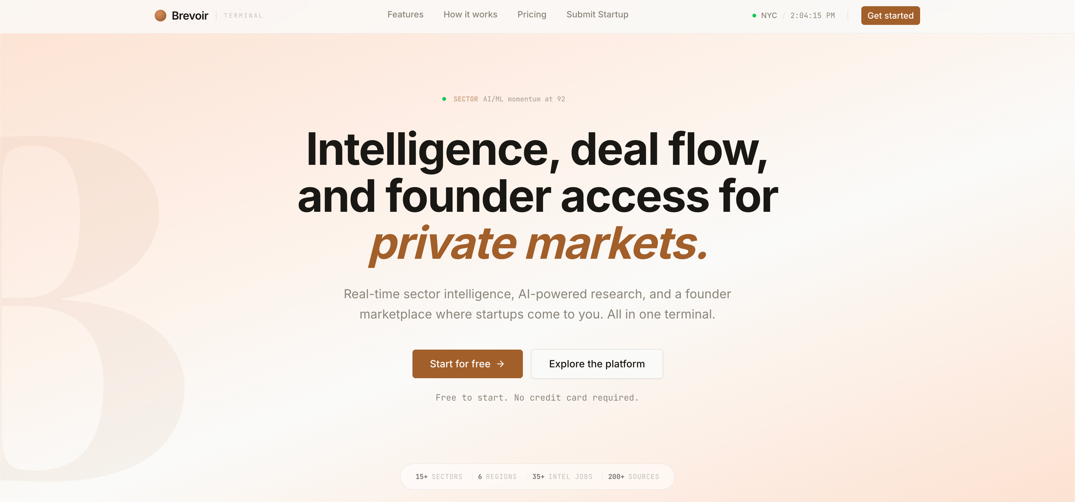 Brevoir Signal 001: Chapter sets the tone