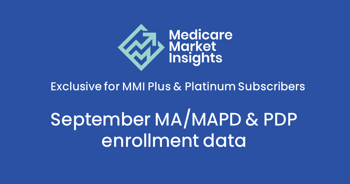 September MA/MAPD and PDP enrollment data