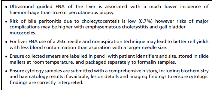Yes cytology of the liver is worth it.... But remove the ultrasound gel