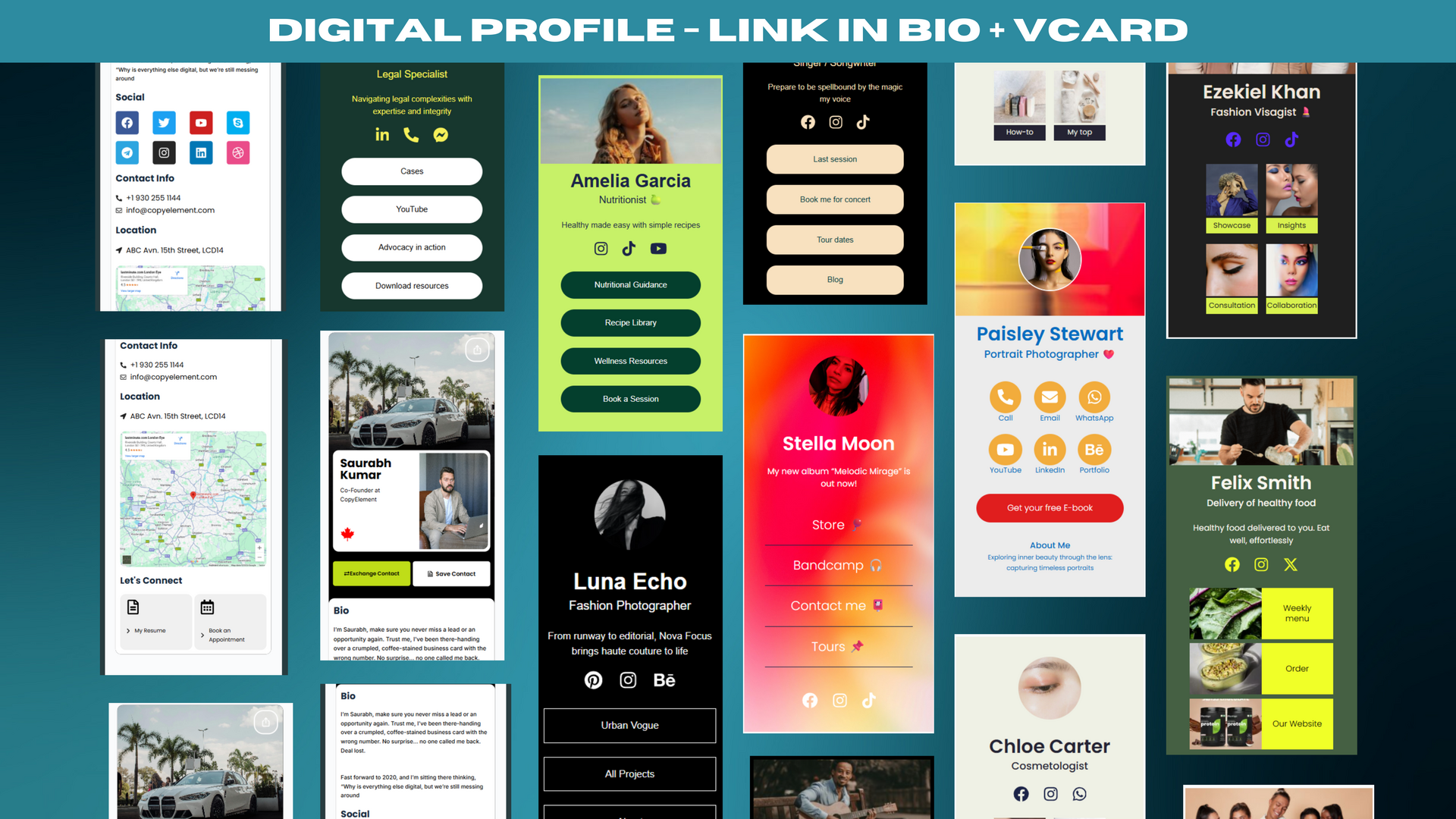 New This Week: Digital Profile Templates added - Link in Bio and VCard