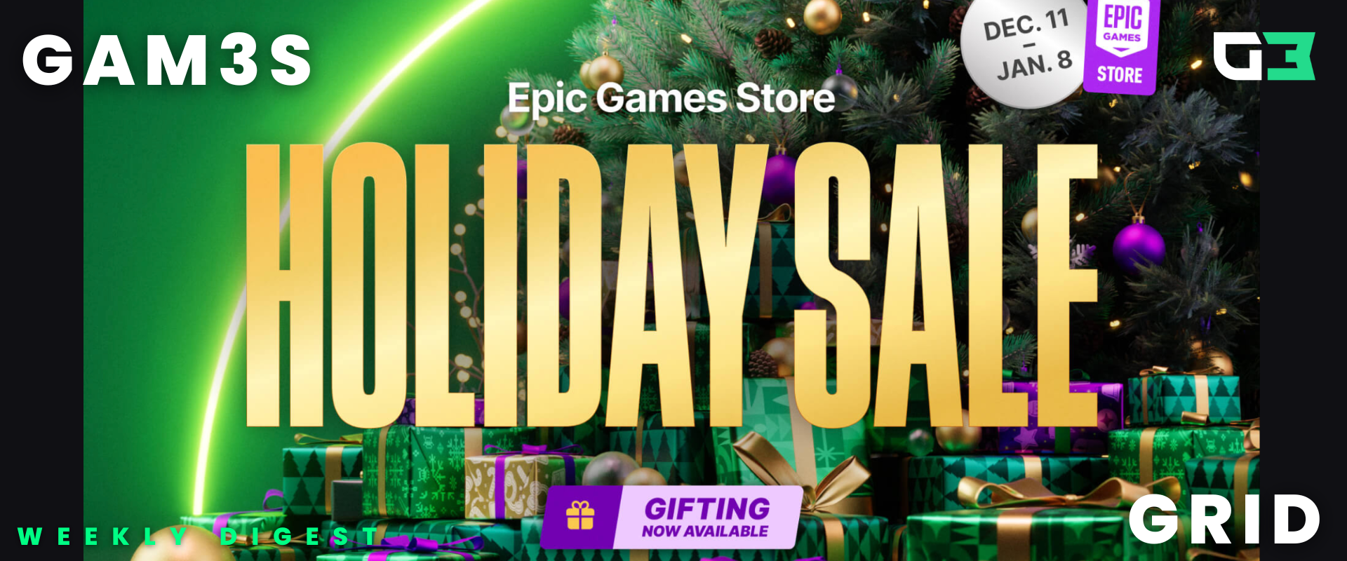 💸 Epic Games Huge Holiday Sale | GAM3S Grid Weekly