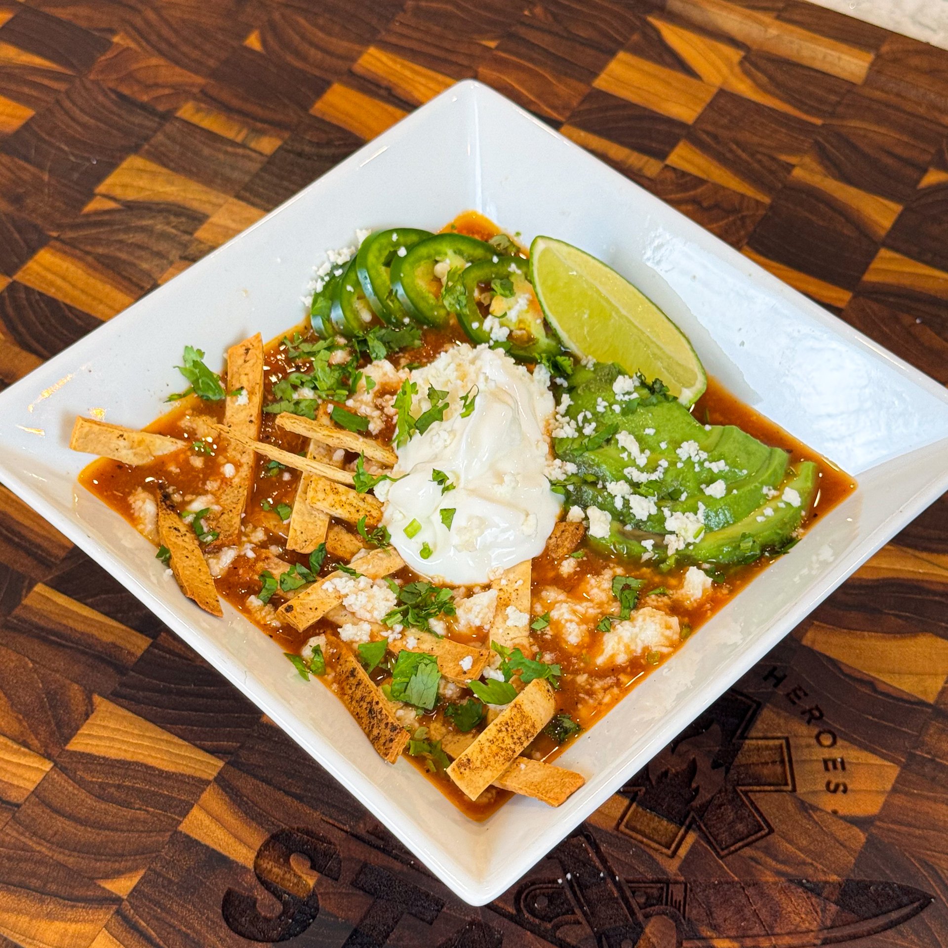 High Protein Chicken Tortilla Soup