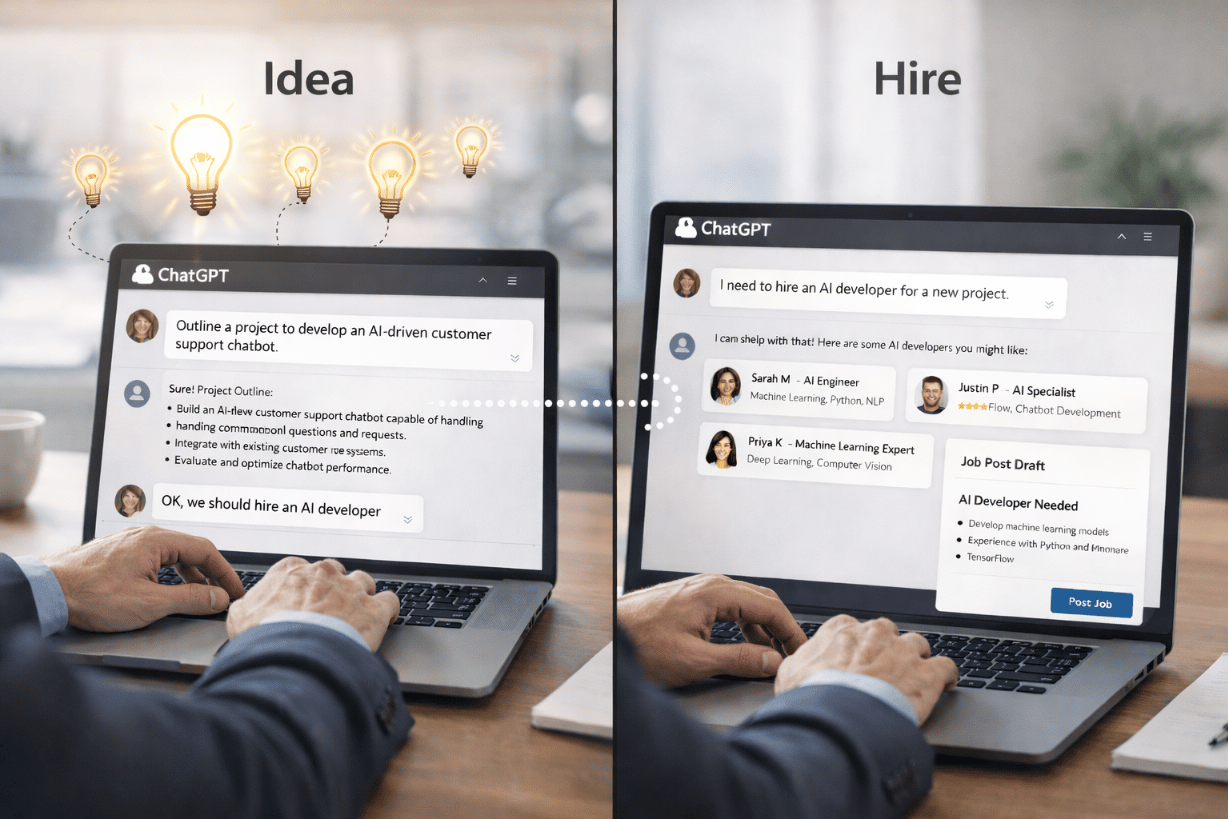 Upwork Launches ChatGPT Hiring App, Bringing Talent Into AI Workflows