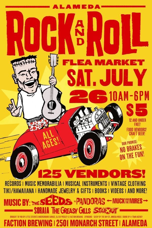 We Wanna Send You to the Alameda Rock & Roll Flea Market on 7/26 at Faction Brewing!