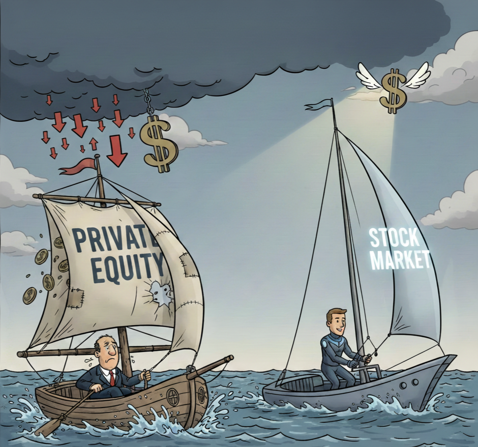 PE Returns are Falling Behind