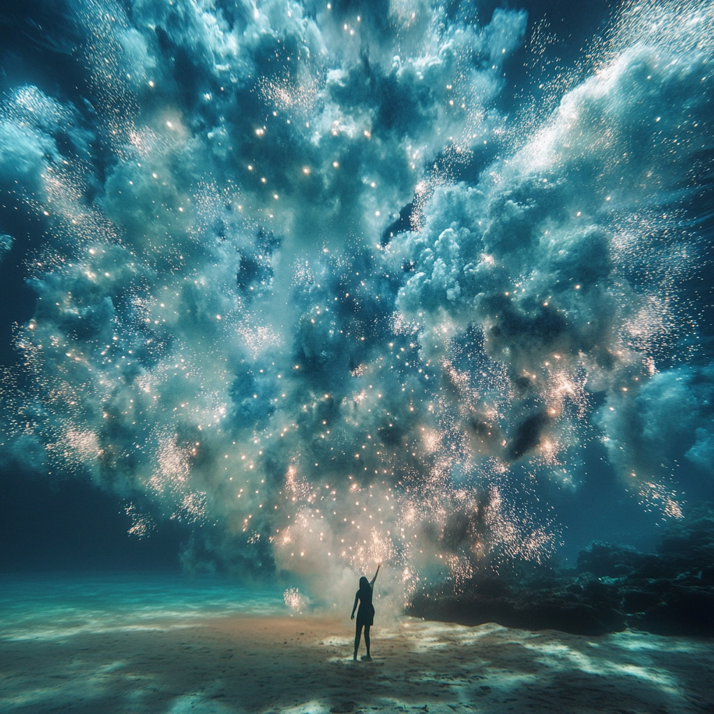 Unbelievable Underwater Fireworks