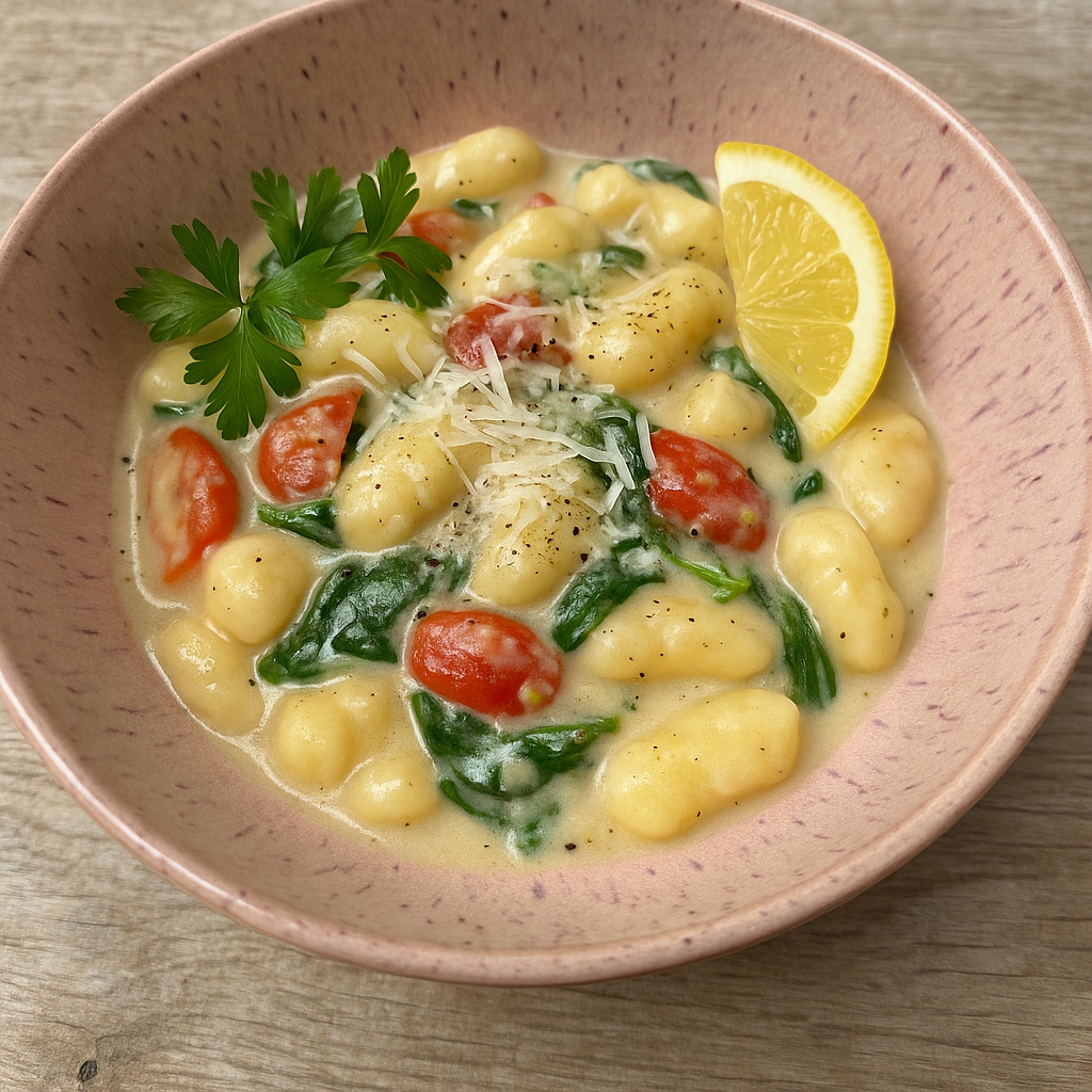 🌸 So schmeckt Alltag: Cremige One-Pot-Gnocchi in der unkomplizierten Familienküche & frische Zitrone