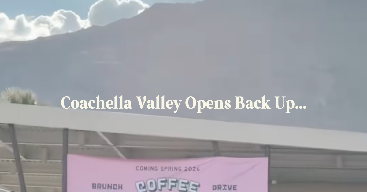 The Desert is Opening Back Up