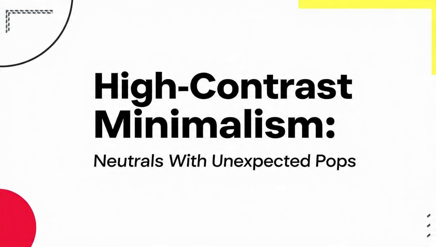 High-Contrast Minimalism: Neutrals With Unexpected Pops