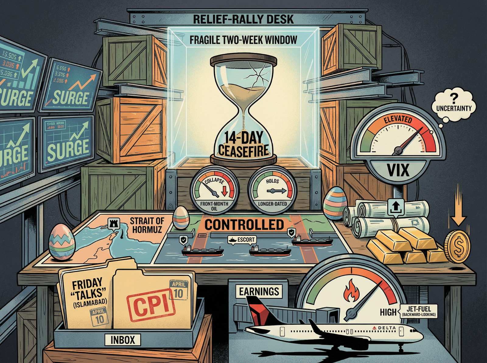 Ceasefire Lands | Oil's Biggest Drop Since the Gulf War | Delta Reports Into the Wreckage | Two Weeks to Prove It's Real