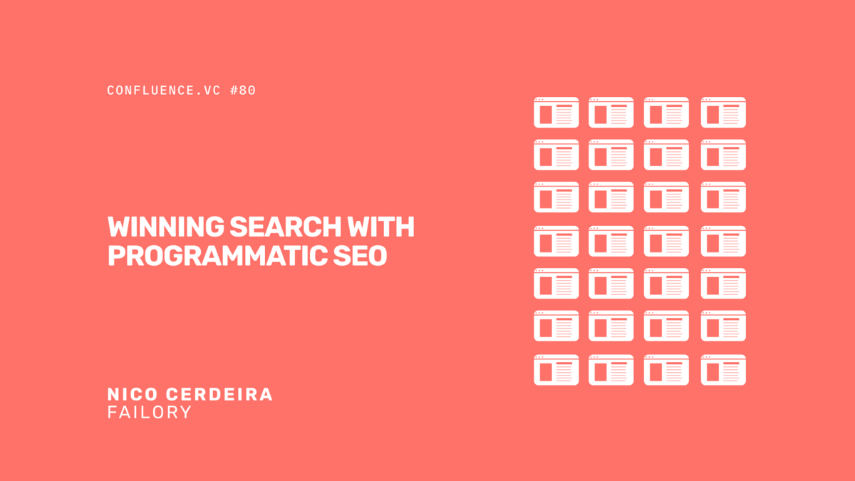 📶 How to use programmatic SEO to reach 200k monthly unique site visitors with Nico Cerdeira (Founder @ Failory)