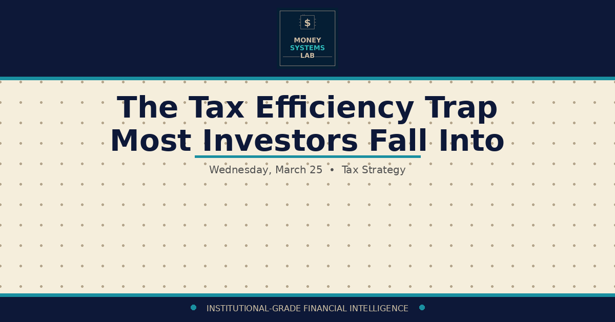 The Tax Efficiency Trap Most Investors Fall Into
