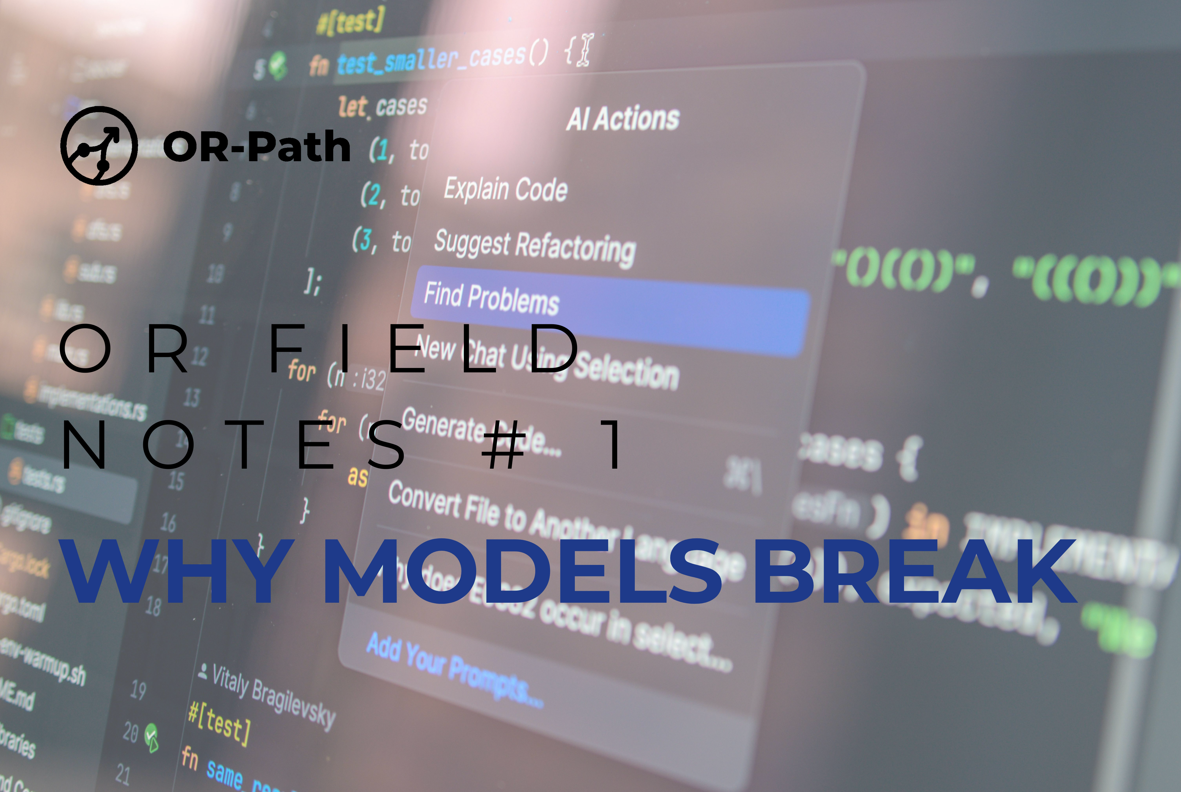 OR-Path – OR Field Notes #1