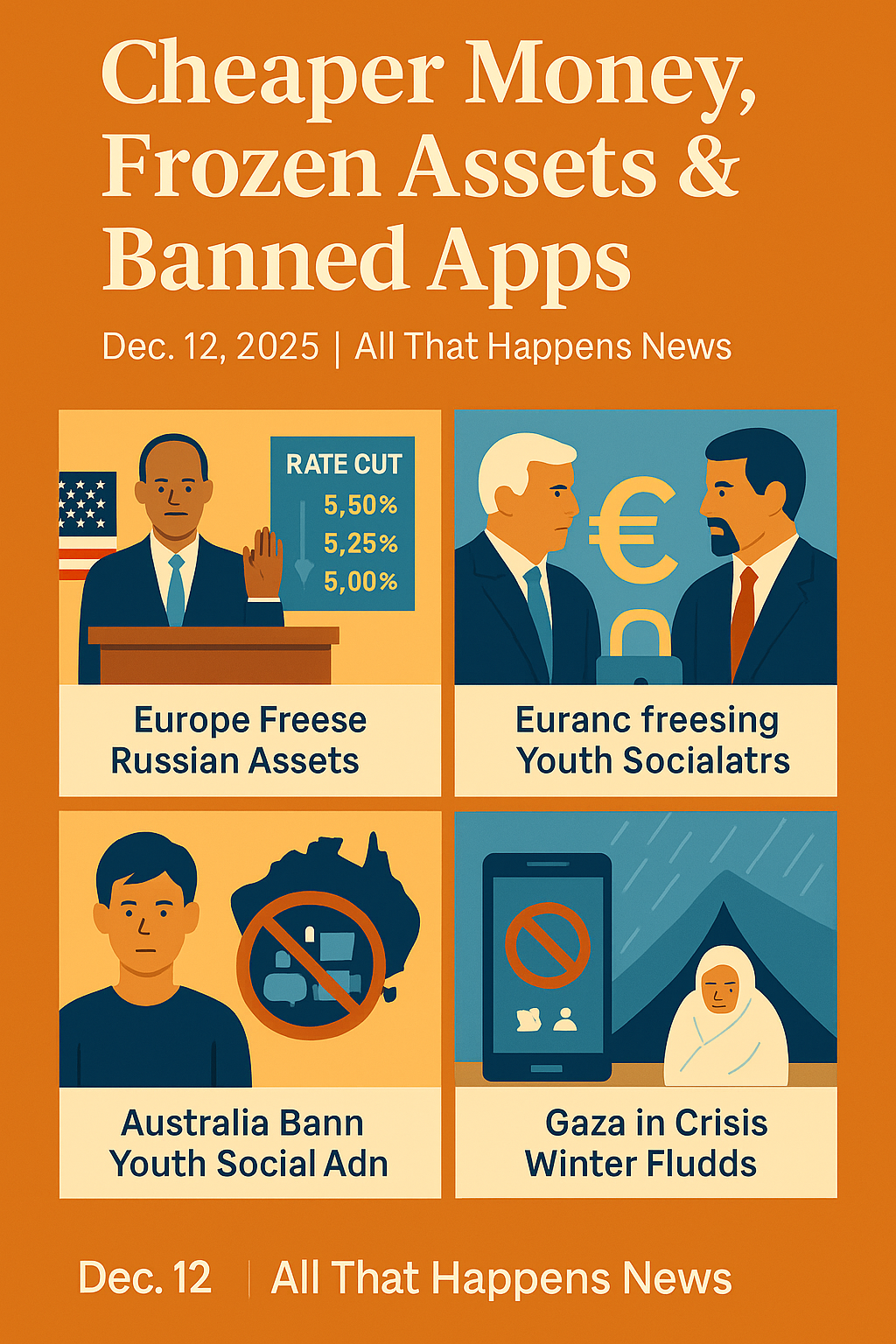 Fed Rate Cut, Russia’s Frozen Billions & Australia’s Youth Social Media Ban | All That Happens News