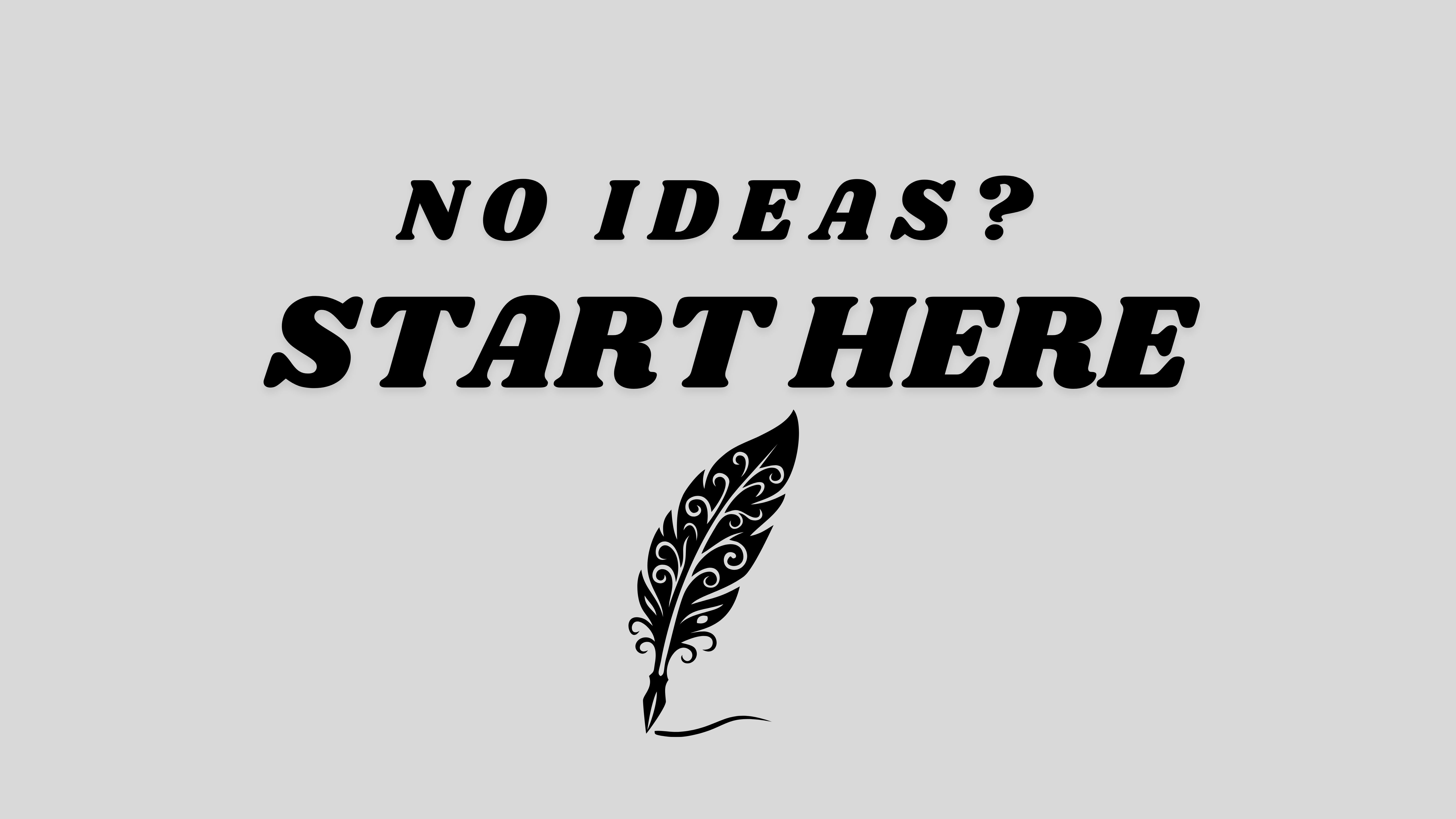 How to Start Writing a Story When You Have No Ideas