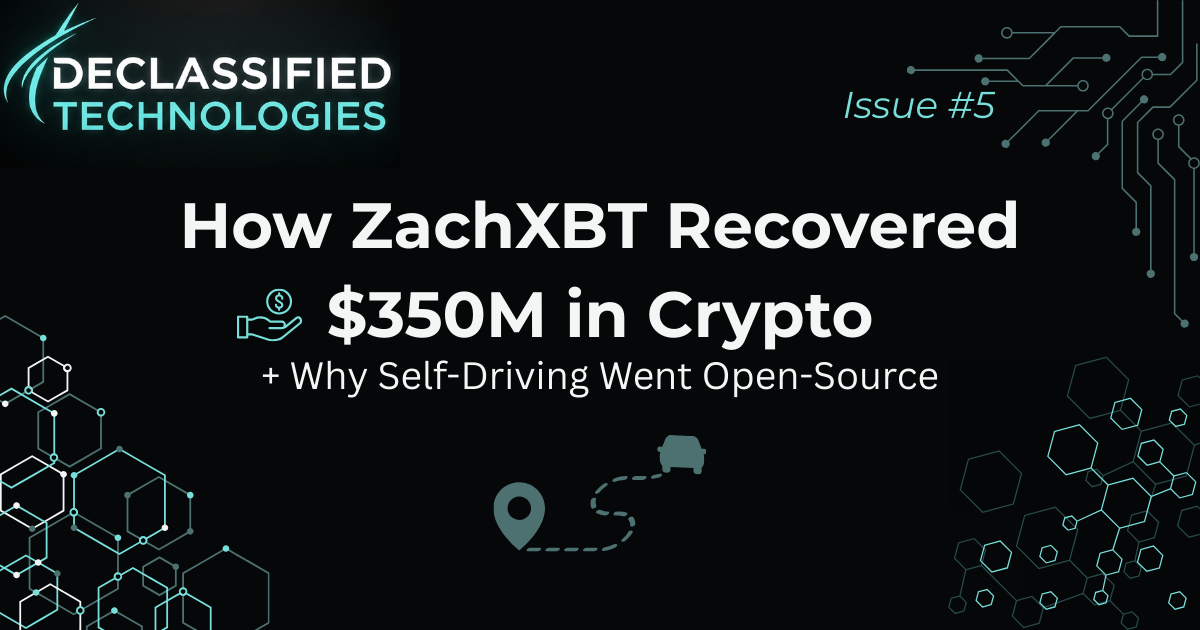 How ZachXBT Recovered $350M in Crypto + Why Self-Driving Went Open-Source