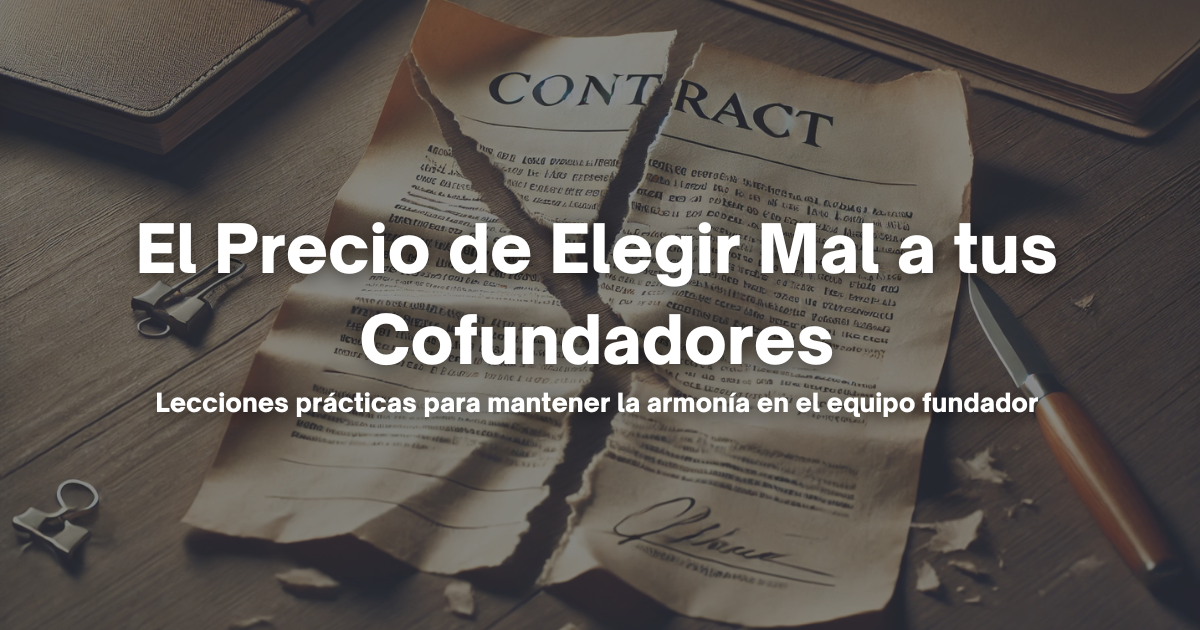 🦄 El Precio de Elegir Mal a tus Cofundadores