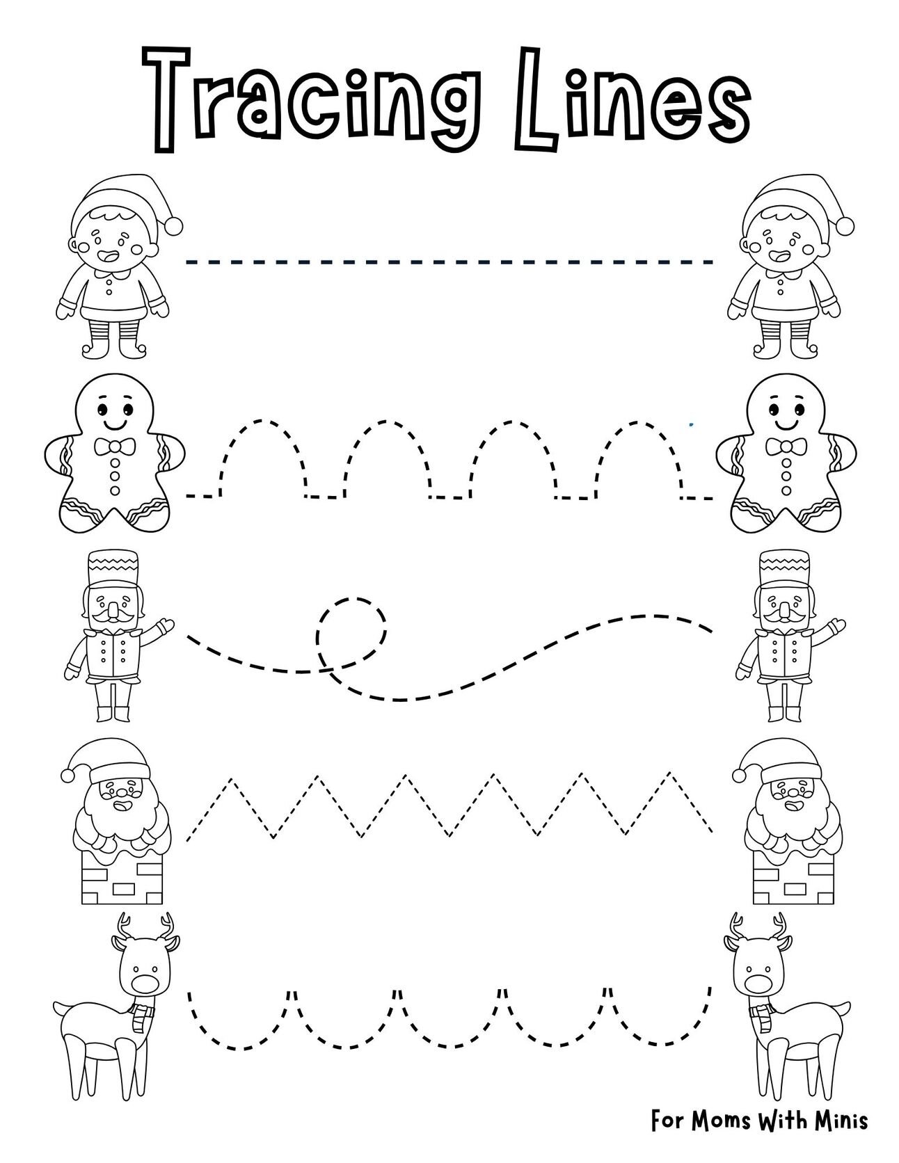 🦌 Holiday Line Tracing