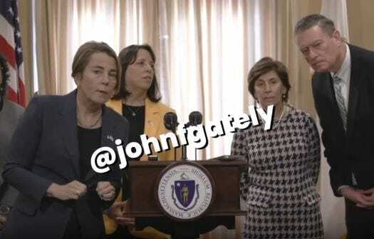 MEMORY HOLE: Gov's office edited out Healey's reaction from YouTube when staffer "took a digger" but we got it