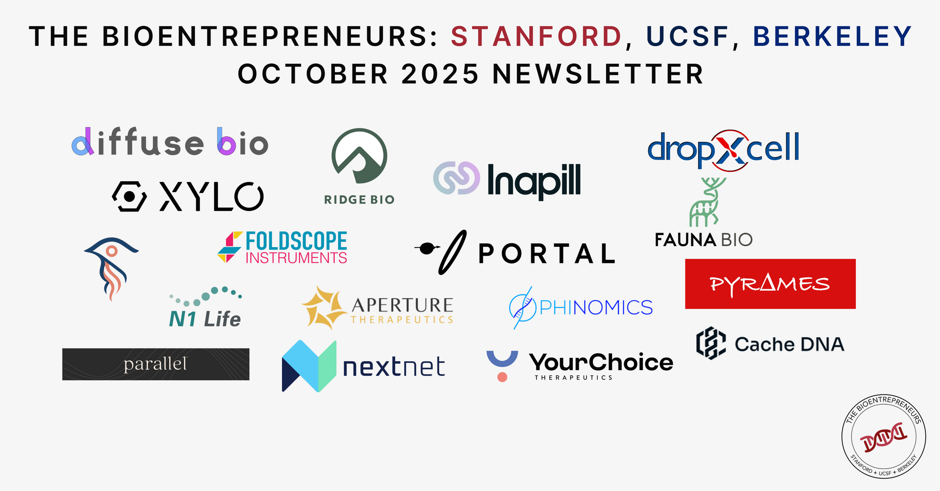 October 2025 Updates - The Bioentrepreneurs: Stanford, UCSF, Berkeley