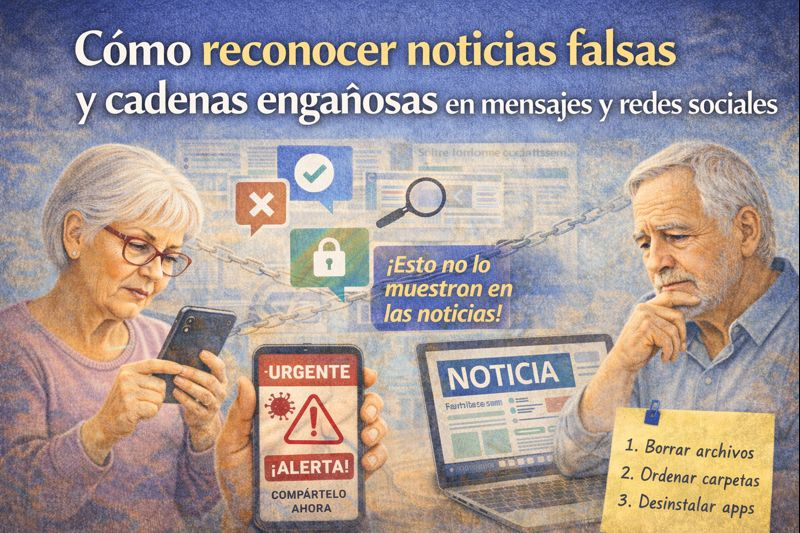 Cómo reconocer noticias falsas y cadenas engañosas en mensajes y redes sociales