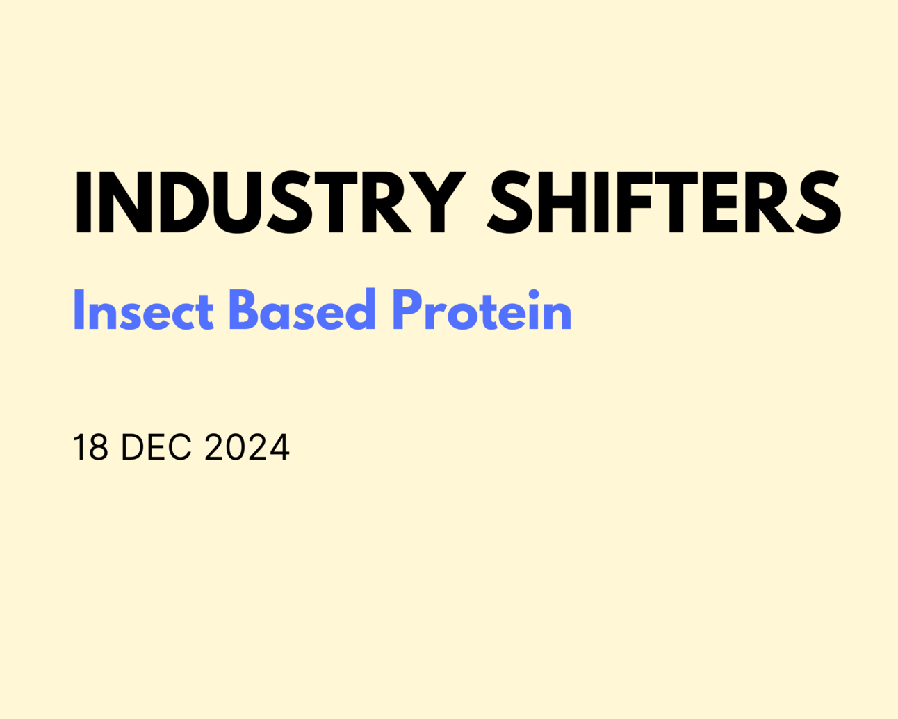 Insect Based Protein