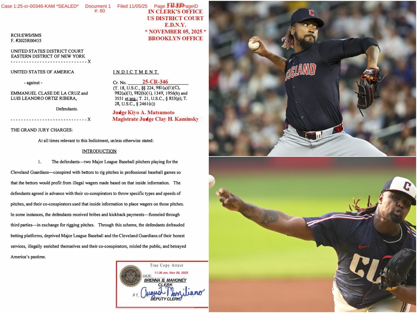 ⚾ Clase Faces 65 Years in Prison (Full Indictment)