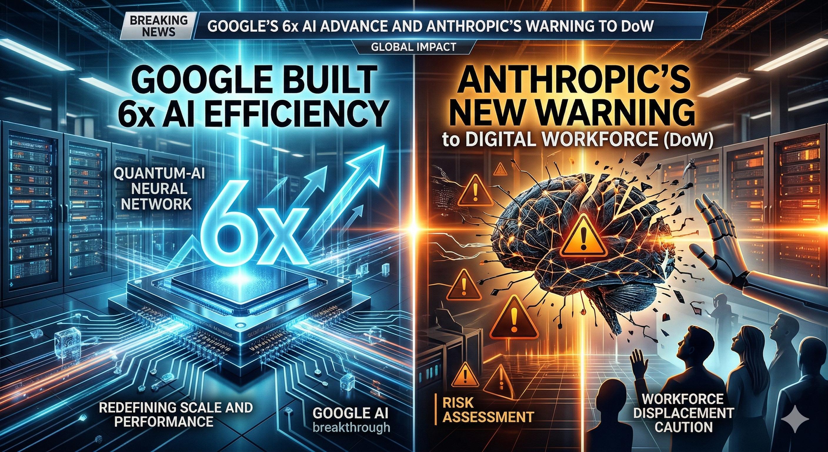 Google Built 6x AI Efficiency |Anthropic’s New Warning to DoW